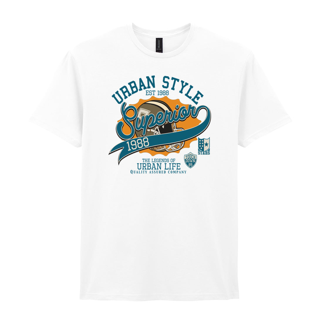 IPRINTOP Baseball Spirit - Design 1 Graphic T-Shirt in White - Urban Style Superior lettering