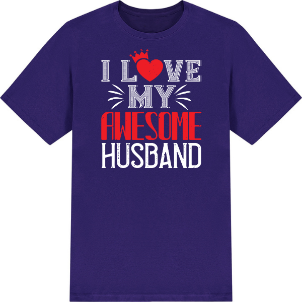 I Love My Awesome Husband graphic T-shirt - image 4
