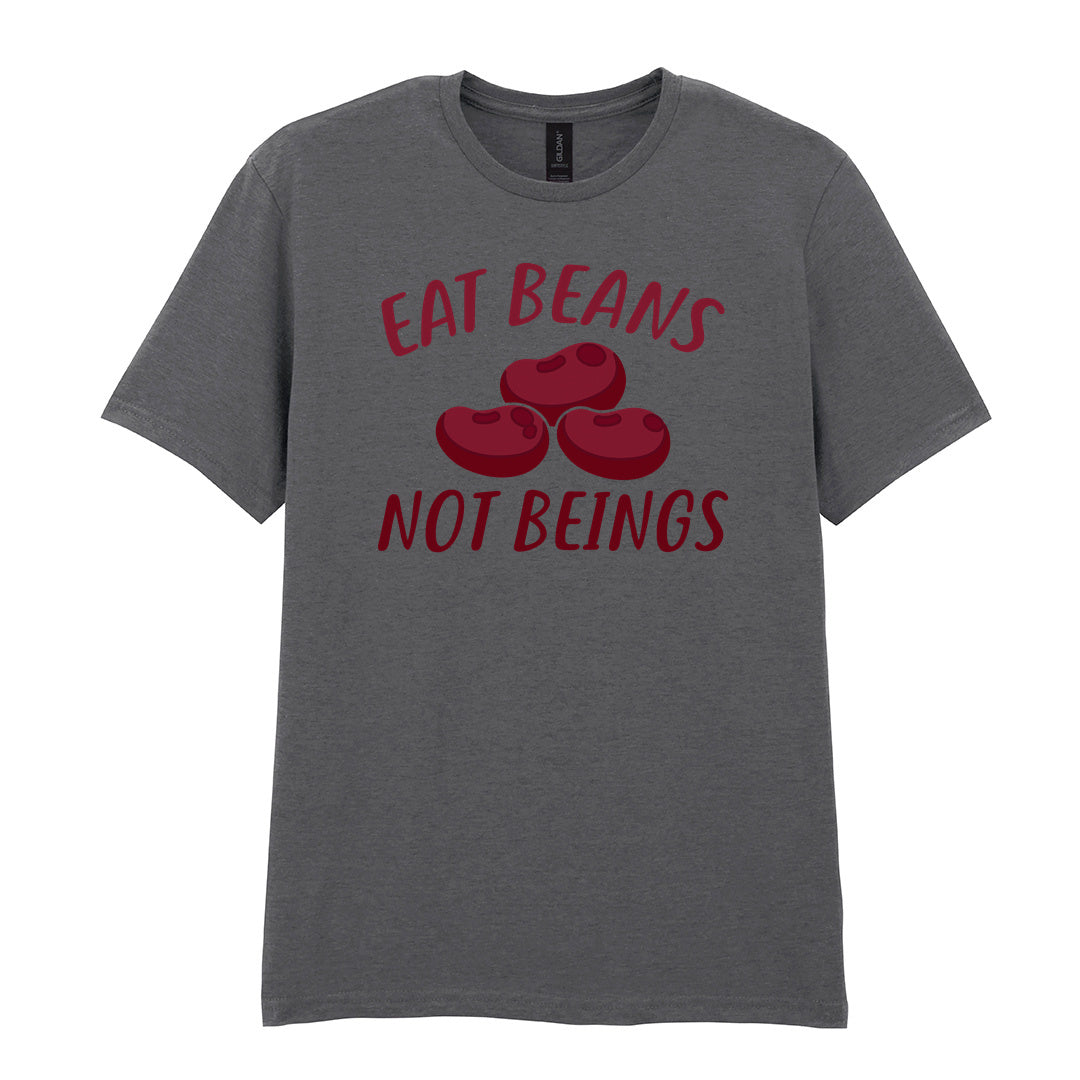 IPRINTOP Eat Beans Not Beings Graphic T-Shirt in Charcoal - red beans and Eat Beans Not Beings