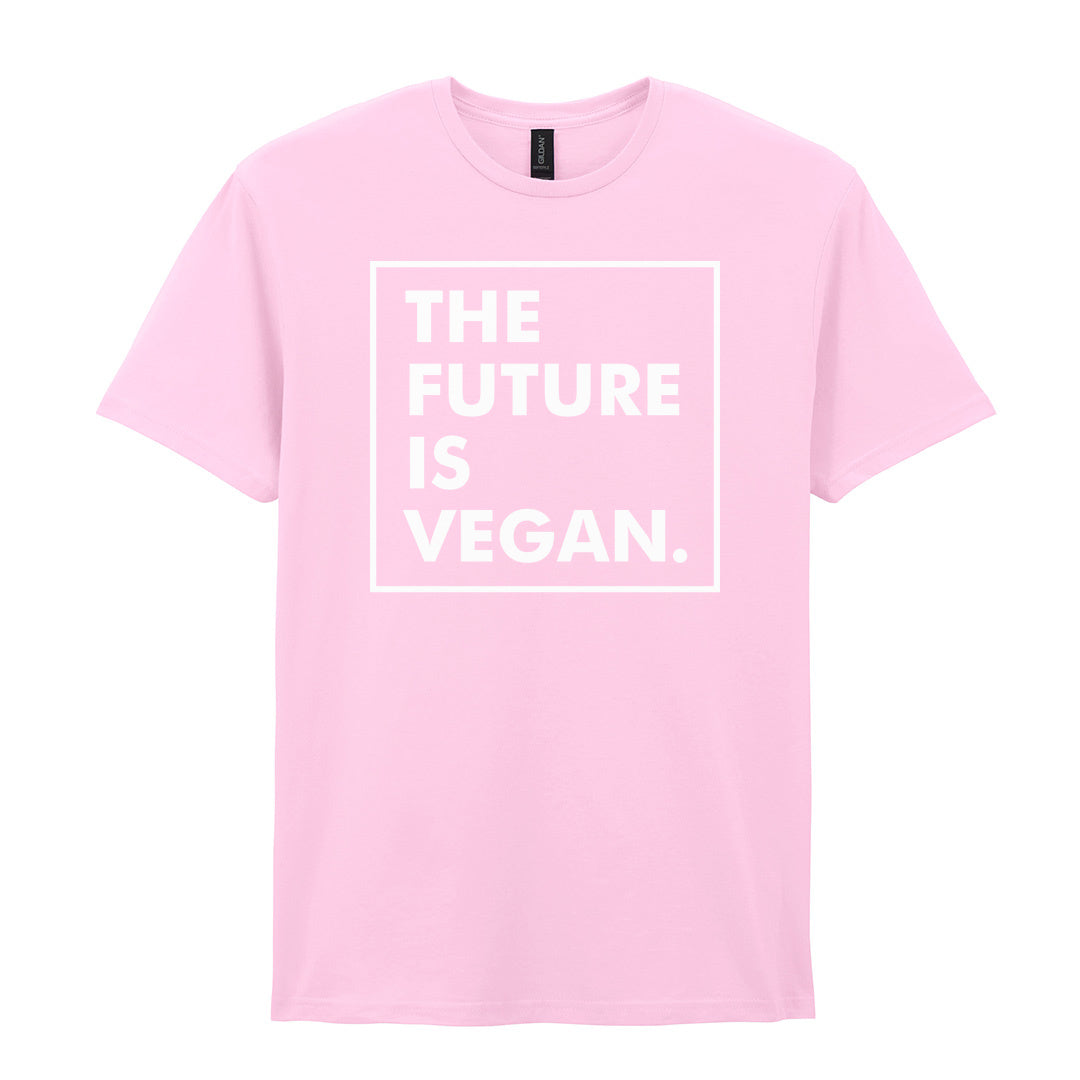 IPRINTOP The Future Is Vegan Graphic T-Shirt in Light Pink - The Future Is Vegan framed lettering
