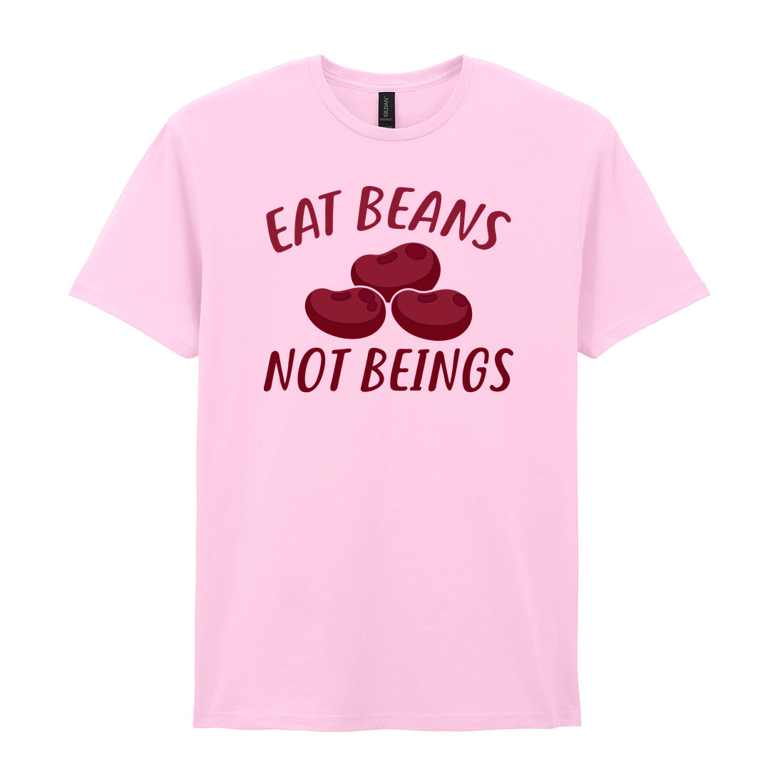 IPRINTOP Eat Beans Not Beings Graphic T-Shirt in Light Pink - red beans and Eat Beans Not Beings