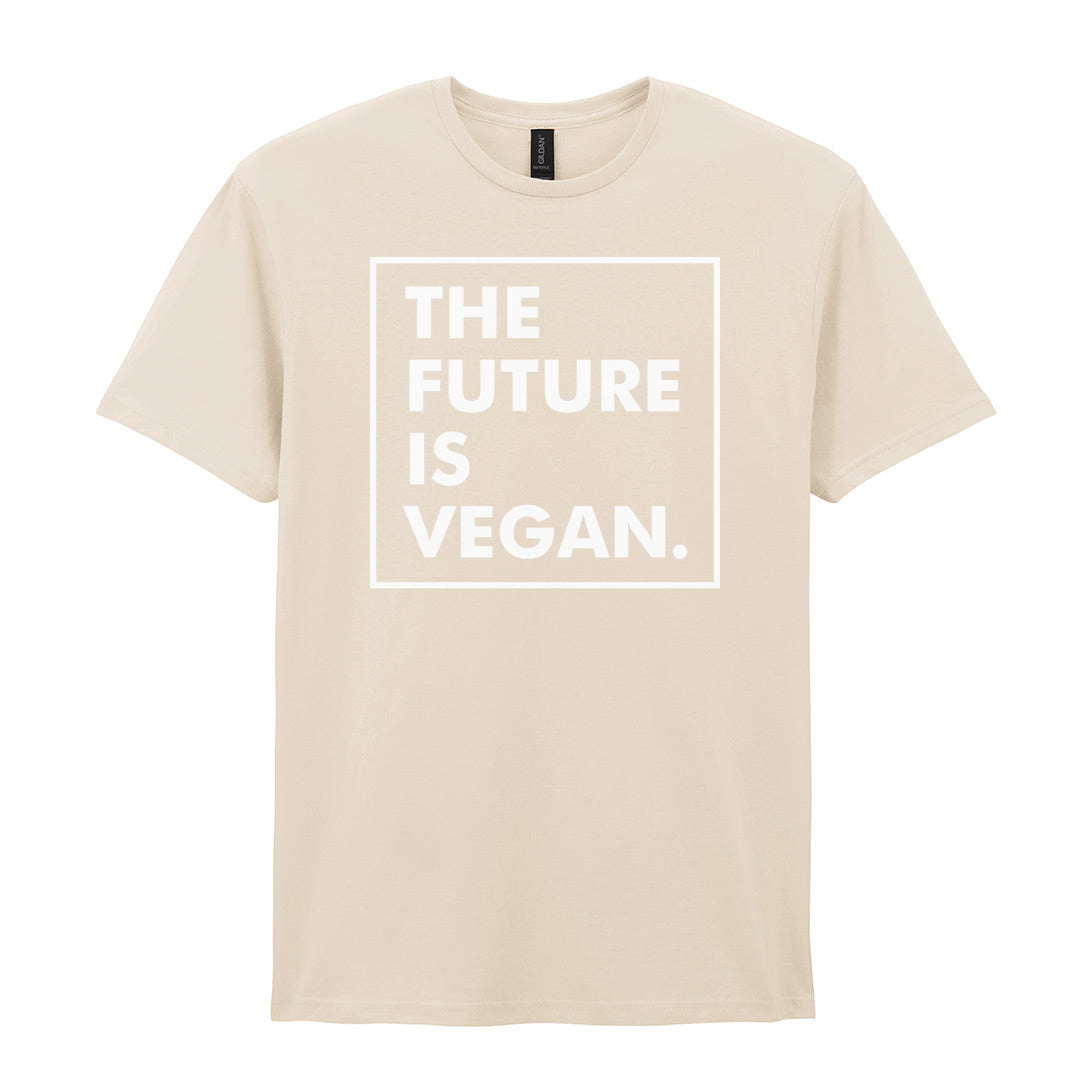 IPRINTOP The Future Is Vegan Graphic T-Shirt in Natural - The Future Is Vegan framed lettering