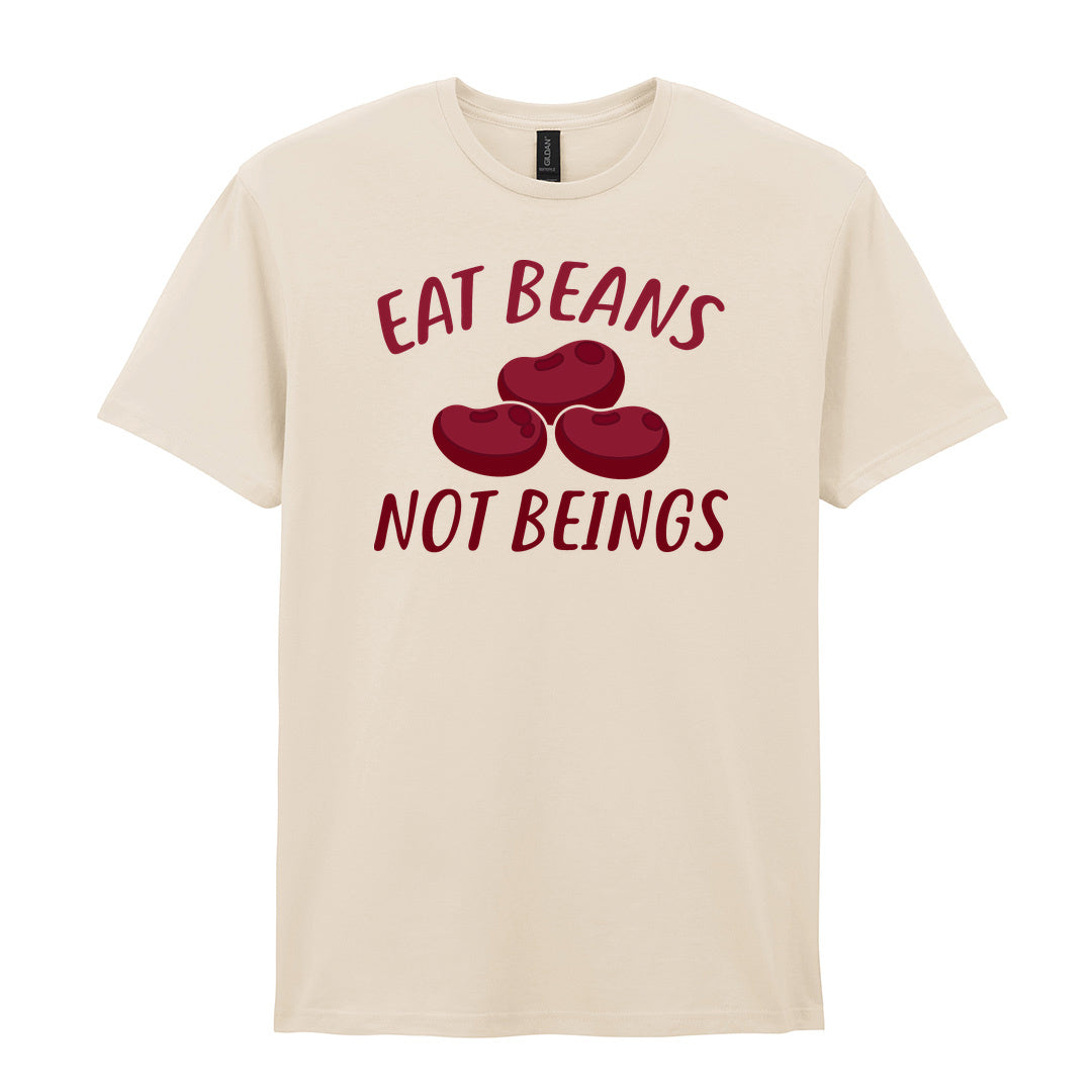 IPRINTOP Eat Beans Not Beings Graphic T-Shirt in Natural - red beans and Eat Beans Not Beings