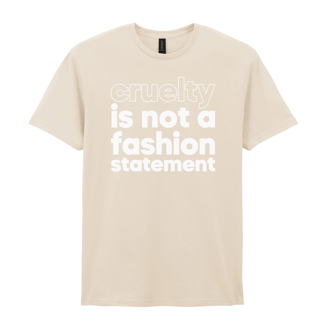 IPRINTOP Cruelty Is Not A Fashion Statement Graphic T-Shirt in Natural - Cruelty Is Not a Fashion Statement