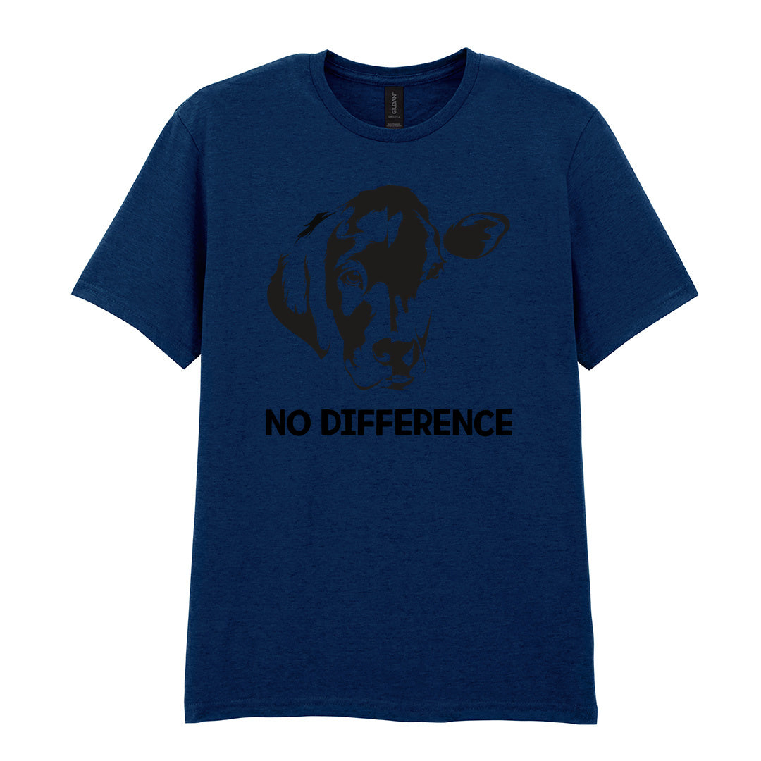 IPRINTOP No Difference Graphic T-Shirt in Navy - cow and dog face illustration