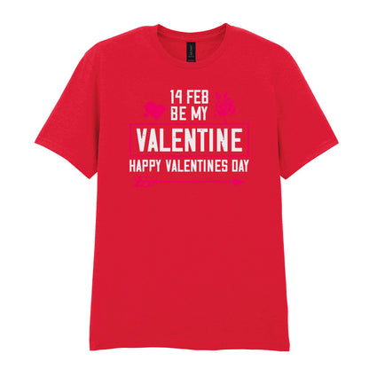 IPRINTOP Be My Valentine Graphic T-Shirt in Red - decorative love-themed lettering