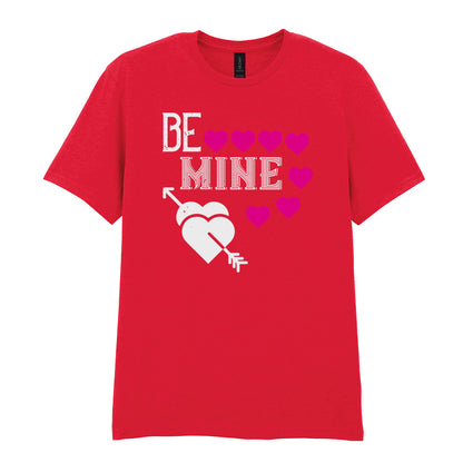 IPRINTOP Be Mine Graphic T-Shirt in Red - decorative love-themed lettering