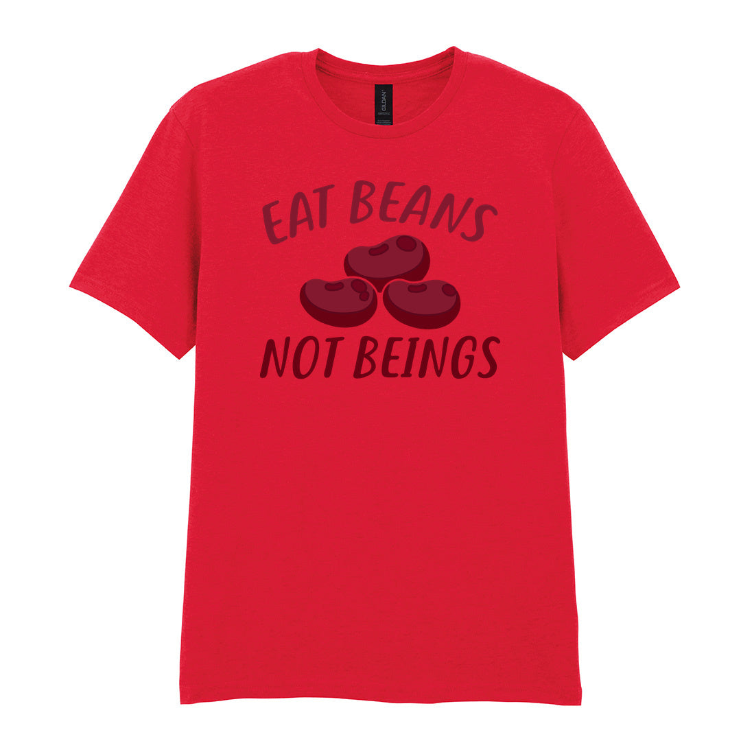 IPRINTOP Eat Beans Not Beings Graphic T-Shirt in Red - red beans and Eat Beans Not Beings