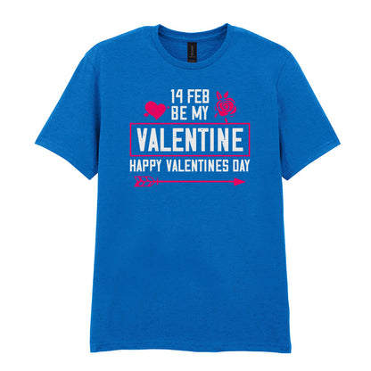 IPRINTOP Be My Valentine Graphic T-Shirt in Royal - decorative love-themed lettering