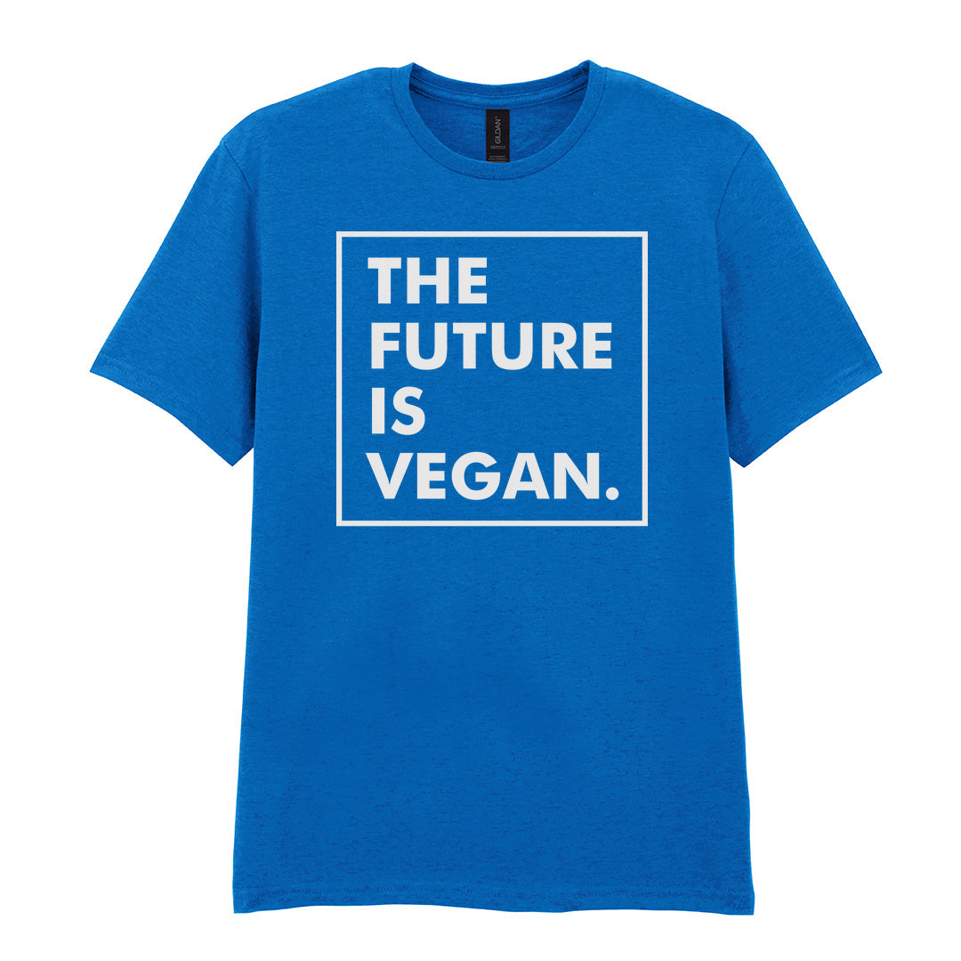 IPRINTOP The Future Is Vegan Graphic T-Shirt in Royal - The Future Is Vegan framed lettering