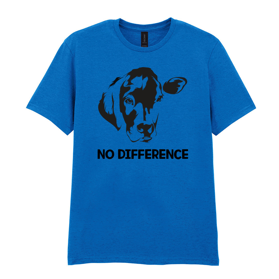 IPRINTOP No Difference Graphic T-Shirt in Royal - cow and dog face illustration