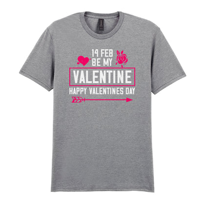 IPRINTOP Be My Valentine Graphic T-Shirt in RS Sports Grey - decorative love-themed lettering