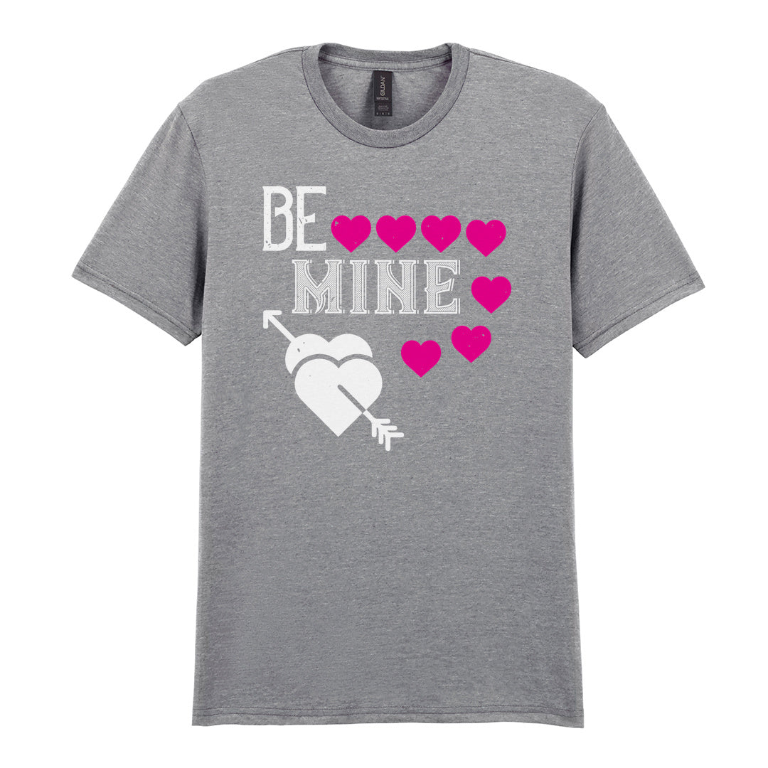 IPRINTOP Be Mine Graphic T-Shirt in RS Sports Grey - decorative love-themed lettering