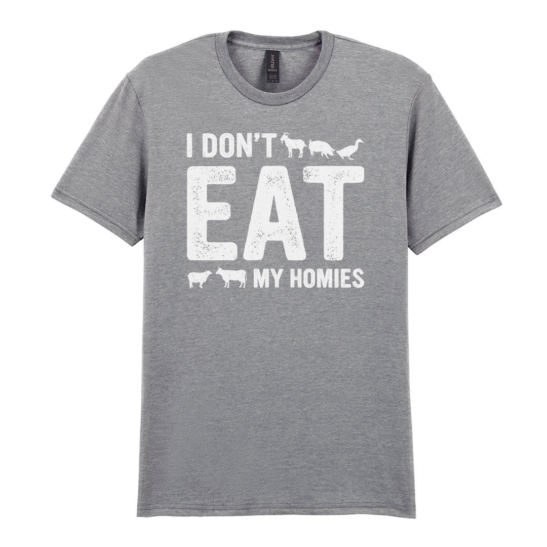IPRINTOP I Don't Like My Homies Graphic T-Shirt in RS Sports Grey - I Don't Eat My Homies animal lettering