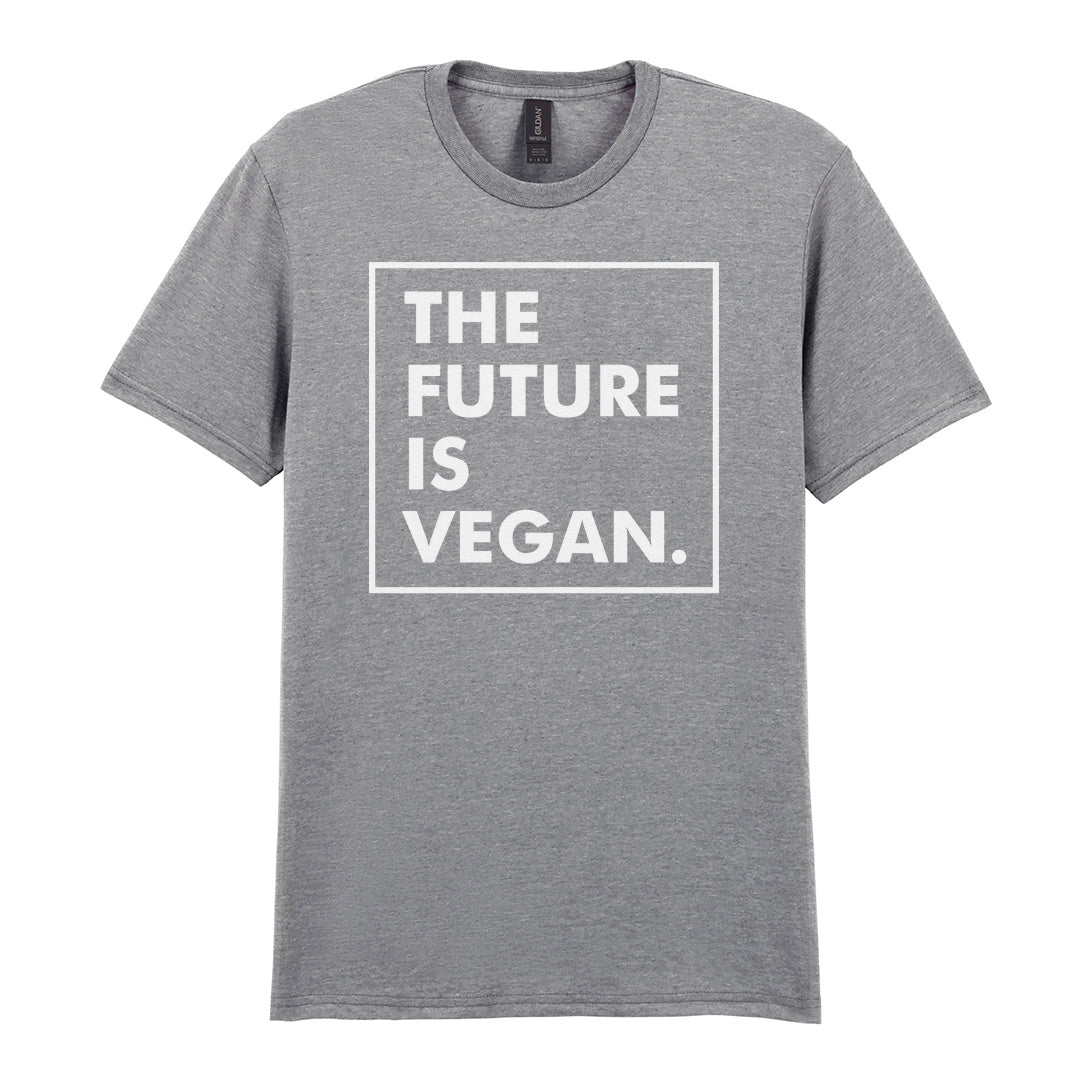 IPRINTOP The Future Is Vegan Graphic T-Shirt in RS Sports Grey - The Future Is Vegan framed lettering