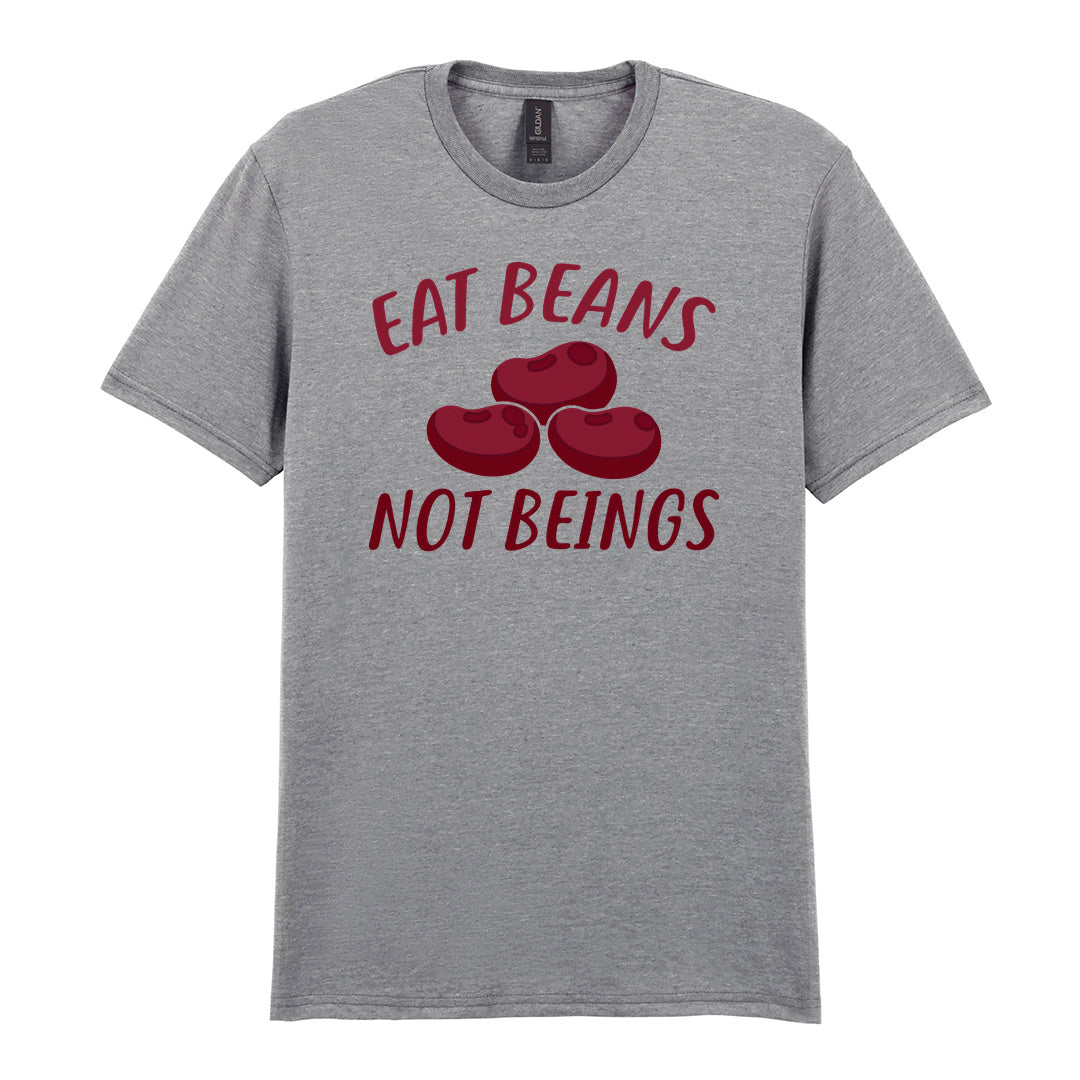 IPRINTOP Eat Beans Not Beings Graphic T-Shirt in RS Sports Grey - red beans and Eat Beans Not Beings