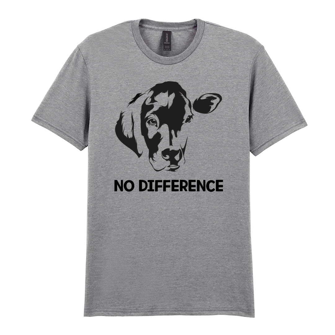 IPRINTOP No Difference Graphic T-Shirt in RS Sports Grey - cow and dog face illustration