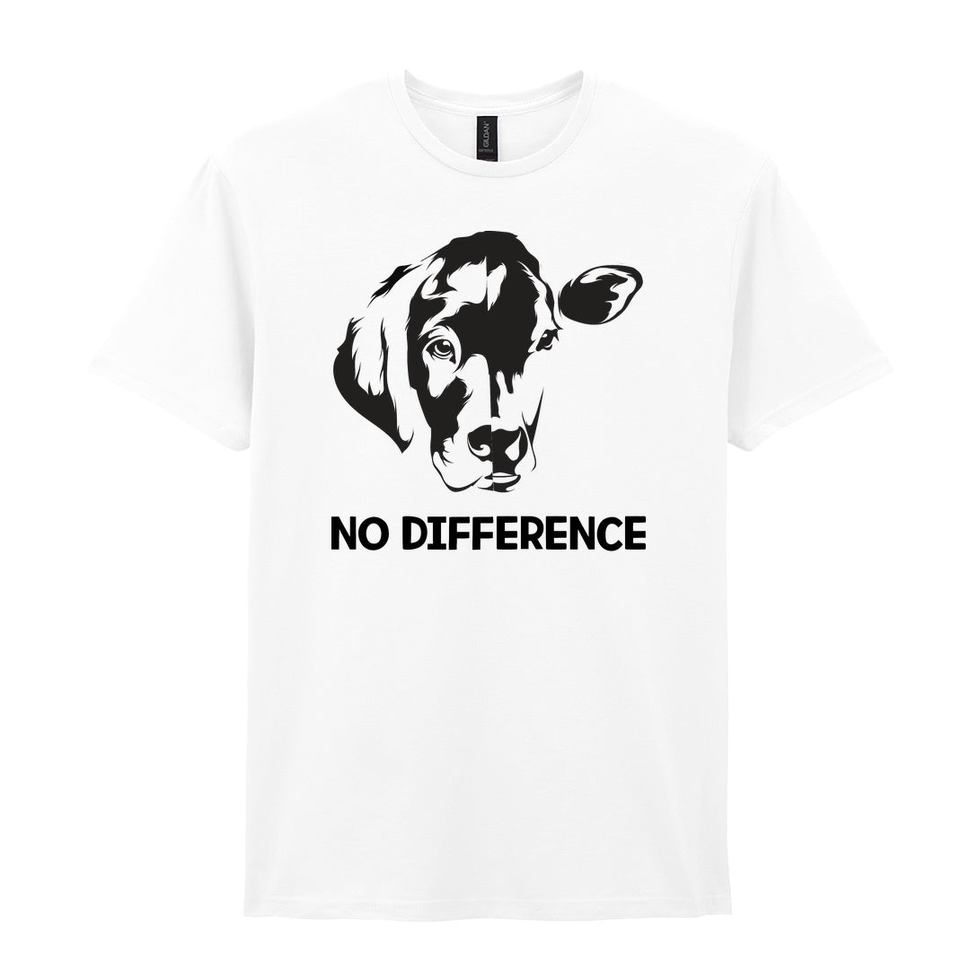 IPRINTOP No Difference Graphic T-Shirt in White - cow and dog face illustration