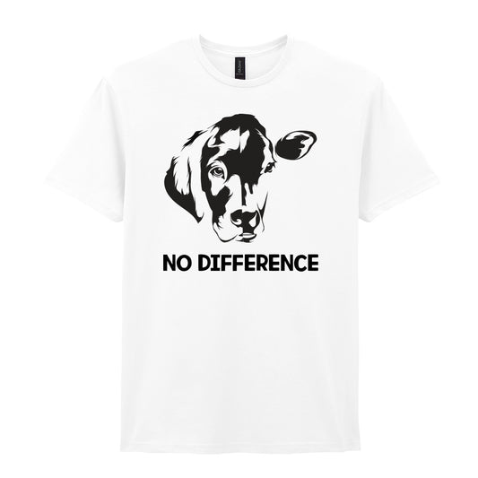 IPRINTOP No Difference Graphic T-Shirt in White - cow and dog face illustration